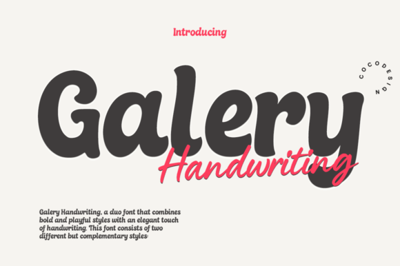 Galery Handwriting: A Font Duo for Memorable Branding
