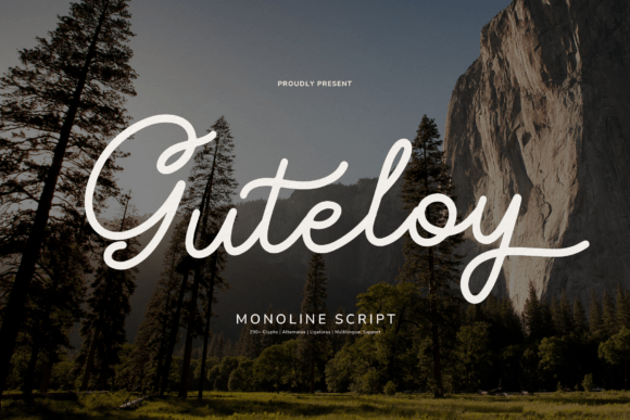 Guteloy: A Friendly Script Font for Editorial Design