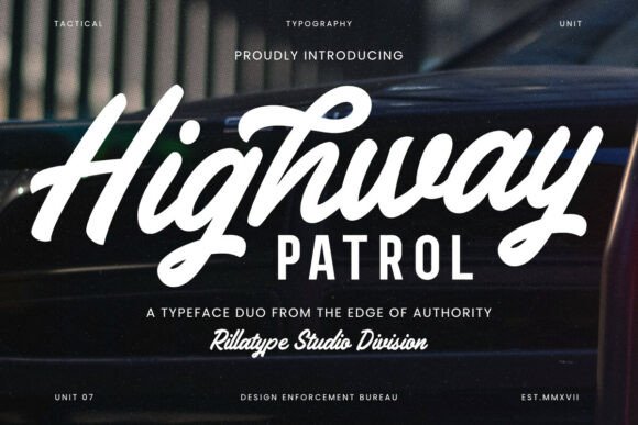 Highway Patrol Font Duo: Retro Charm for Crafters & Sellers