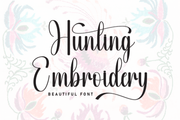 Hunting Embroidery Font: A Creative Typeface for Campaign Designers
