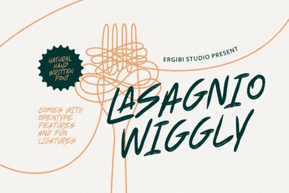 Lasagnio Wiggly: A Playful Handwritten Font for Editorial Projects
