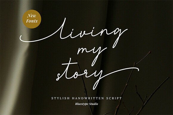 Living My Story: A Delicate Handwritten Font for Graceful Branding