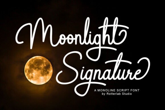 Moolight Signature: A Refined Script Font for Editorial Work