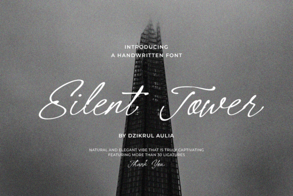 Silent Tower: A Handwritten Font for Editorial Elegance
