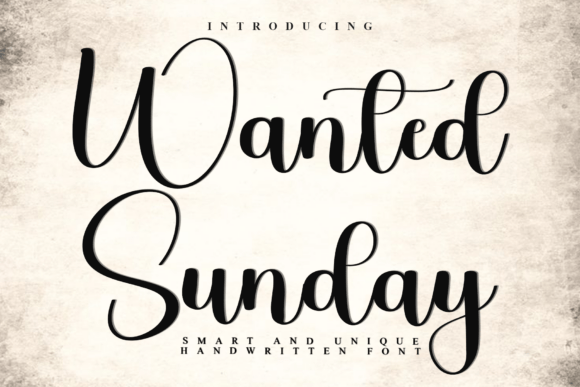 Wanted Sunday: A Script Font for Marketing Creatives